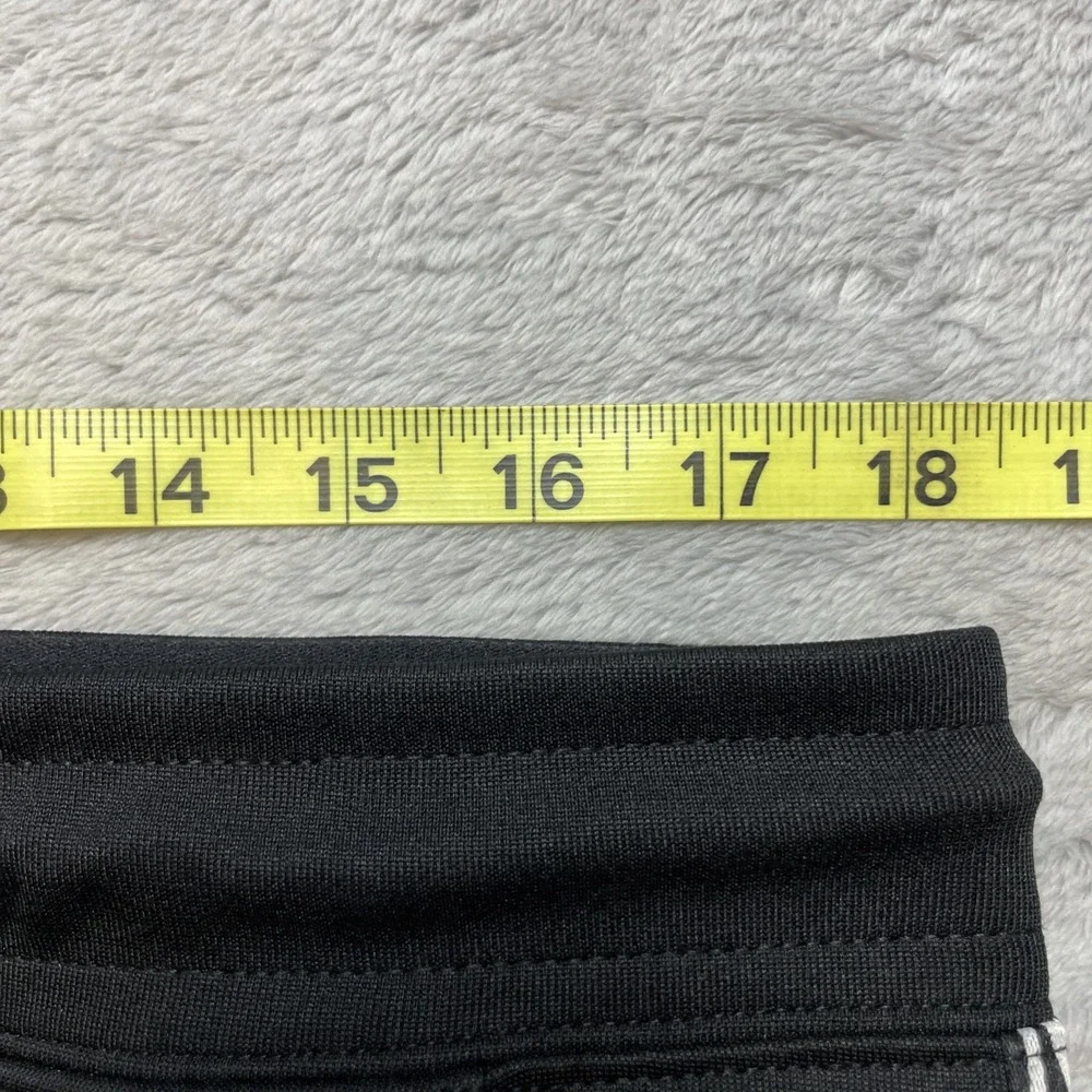 Nike Womens Double Swoosh Tape Logo Joggers Pants Size L Black Drawstring Pocket